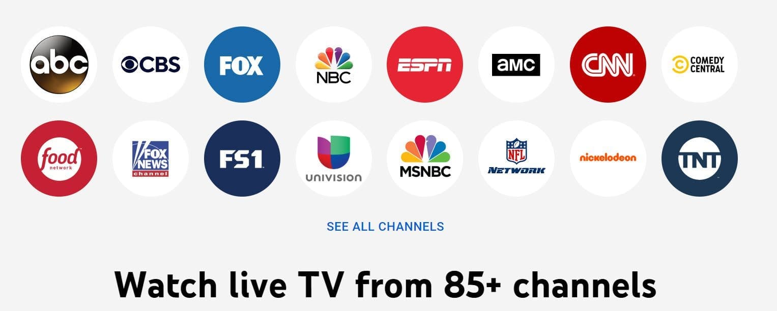 YTTV Channels